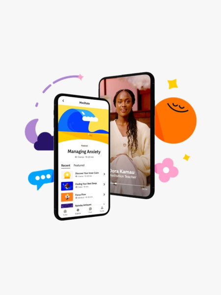 Headspace Subscription in branded components on a light gray background